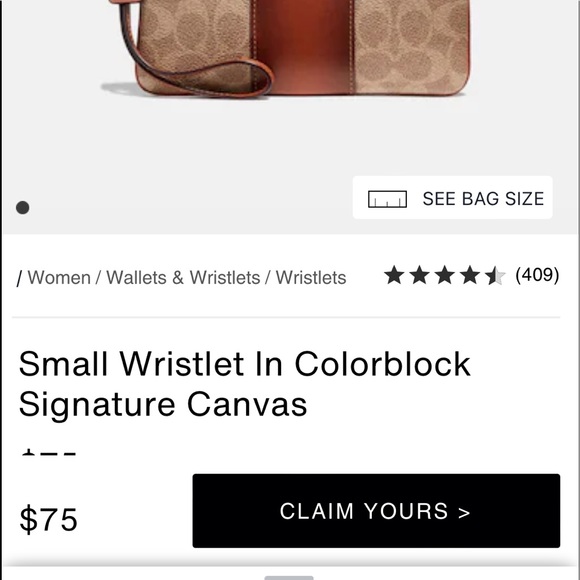 Coach small wristlet - Picture 6 of 8